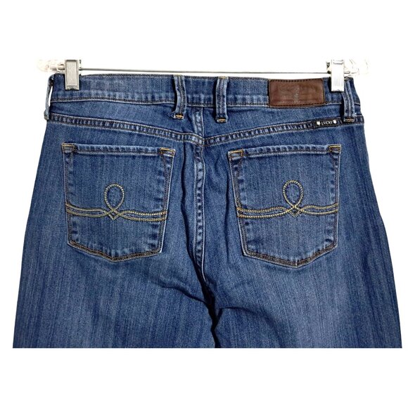 Y2K Lucky Brand Sofia Bootcut Jeans Size 12/31 Red Zipper Tape Clover Rope Pocke - Picture 7 of 12